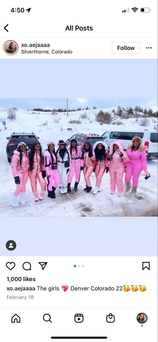 Ski Suit Black Women, Black Girls Snow Outfit, Denver Colorado Winter Outfits Black Women, Ski Trip Black Women, Snowsuit Outfit Black Women, Moon Boots Outfit Black Woman, Ski Outfits For Women Black, Ski Outfits Black Women, Snow Outfits For Women Snowboarding