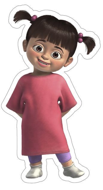 a cartoon girl with big eyes and a ponytail standing in front of a white background