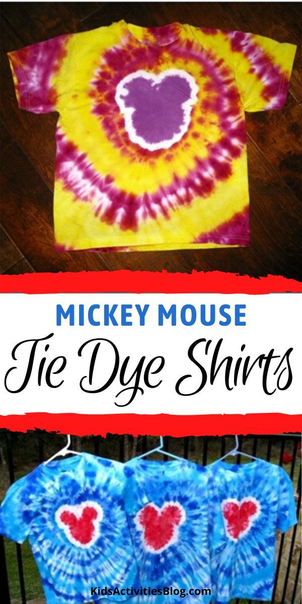 mickey mouse tie dye shirts with hearts on them