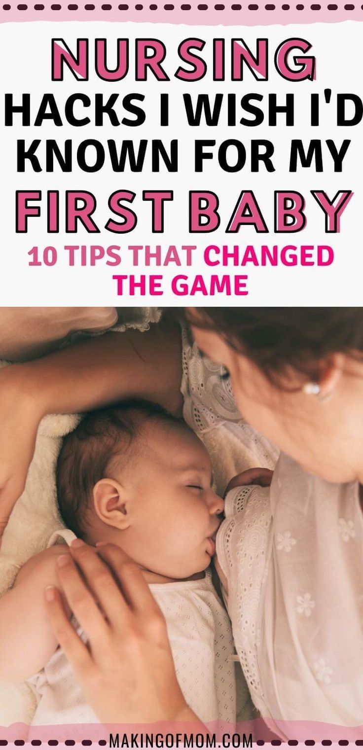 a woman holding a baby in her arms with the words nursing hacks wish i'd known for my first baby 10 tips that changed the game