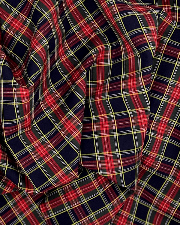 The Modern Black Stewart Tartan is one of our favorites bold yet classic fashion plaids!. This fine cotton woven shirting weight broadcloth is 58"wide , eye-catching and appropriate for just about any sewing project you have in mind from apparel to crafted plaid reindeer!DETAILS• Contents: 100% Cotton Woven Yarn Dye• Repeat: 1.75"• Width: 57"• Machine Wash Cold, Tumble Dry Low, Warm Iron, Do Not Bleach• Shoot us an email to hello@threadymade.com if you need more fabric than listed SHIPPING • Sma Stewart Tartan, Upcycle Sewing, Tartan Fabric, Fabric Black, Red Green Yellow, Plaid Fabric, Classic Fashion, Sewing Project, Yarn Dyeing