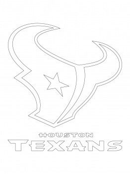 the houston texans logo is shown in black and white