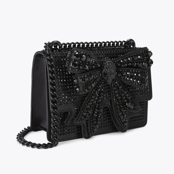 Bolsas Kurt Geiger, Side Purses, Luxury Bags Collection, Black Eagle, Handbag Essentials, Bow Bag, Girly Bags, Girly Accessories, Small Bows