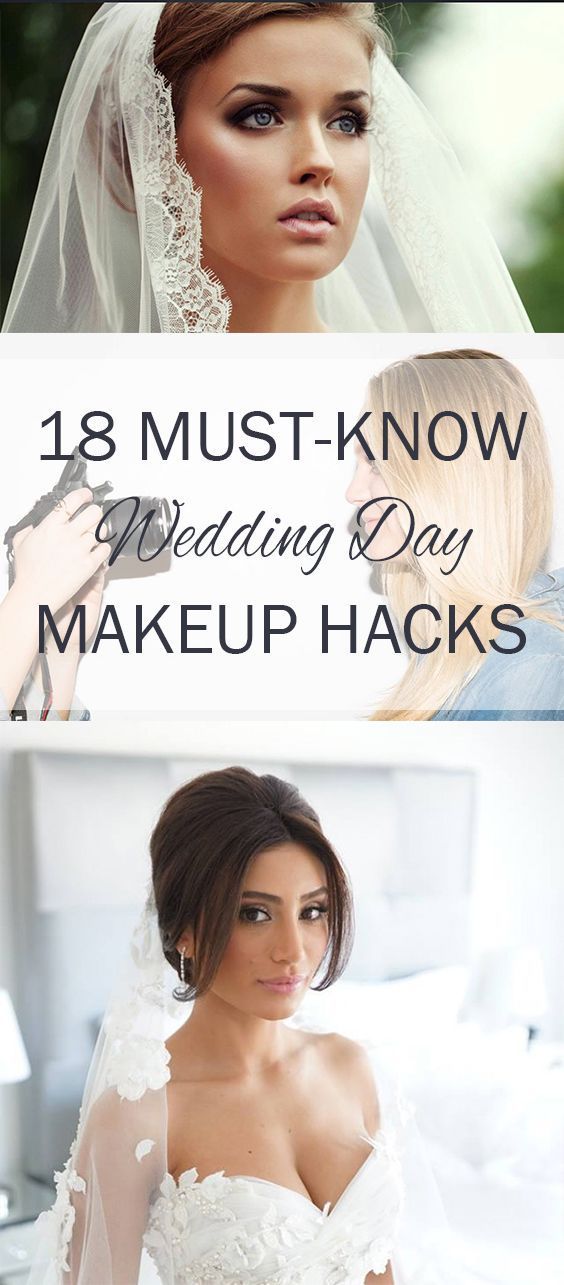 the bride is getting ready for her wedding day with makeup hacks and tips on how to