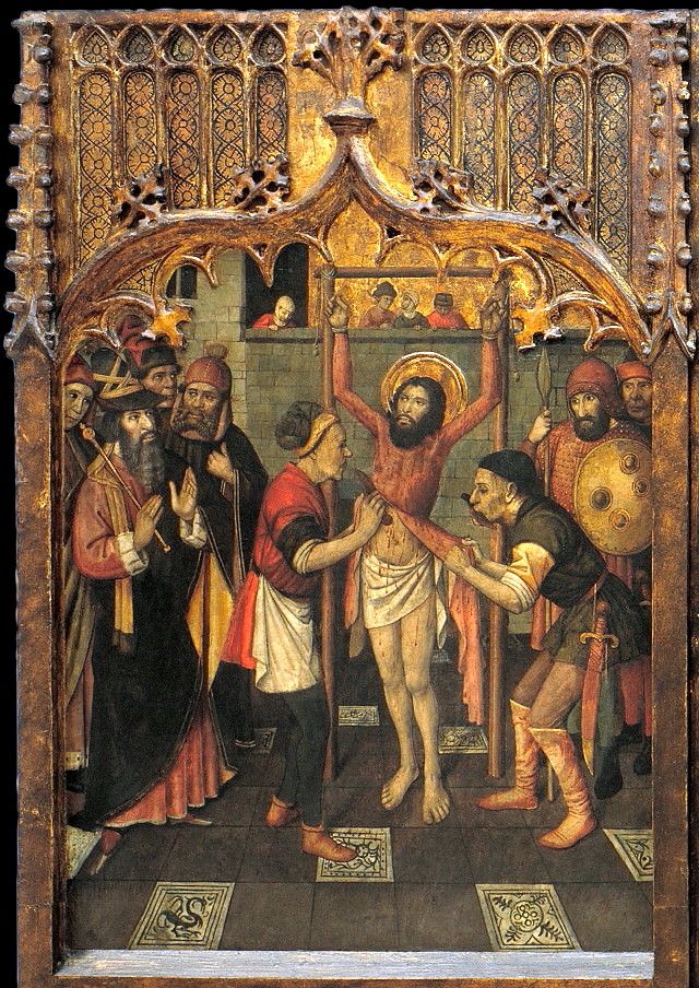 the crucifixion is depicted in this painting