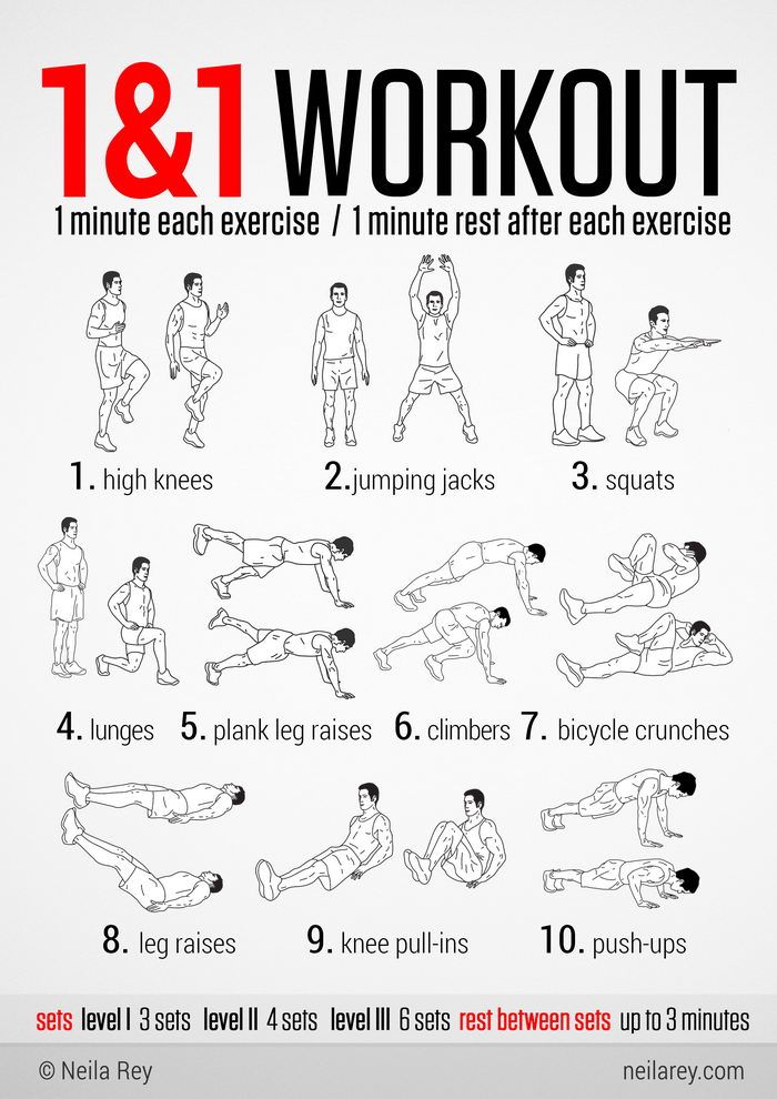 the one and only workout poster shows how to do an exercise with no equipment or equipment