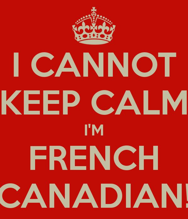 i cannot't keep calm, i'm french canadian - poster print in red and white