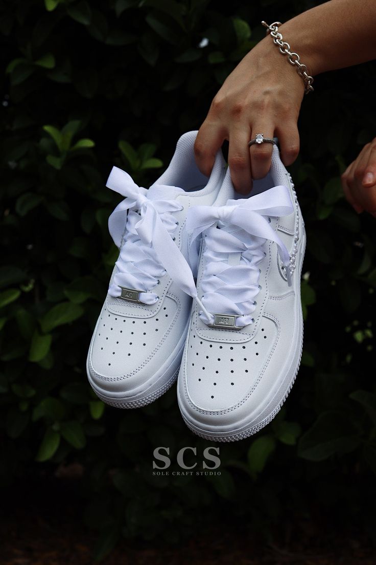 Personalized Bridal Shoes | Bride's Wedding Sneakers | solecraftstudio Sneakers For Bride, Wedding Sneakers For Bride, Shoes Air Force, Bride Personalized, Bridal Sneakers, Wedding Sneakers, Colorful Sneakers, Custom Air Force 1, Personalized Shoes