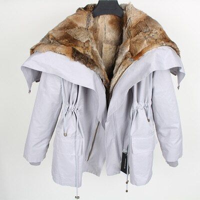 Raccoon Parka "Stylish"-Fur parka-Pisani Maura-G rabbitfur nature-M-Pisani Maura Lady Jacket, Raccoon Dog, Fur Parka, Rex Rabbit, Bat Sleeve, Hooded Parka, Parka Coat, Fur Fashion, Winter Coats Jackets