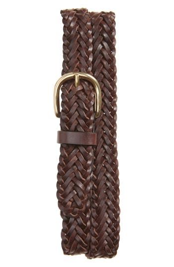 Italian leather weaves texture into this casual belt. Leather Made in Italy Formal Woven Leather Belt, Casual Braided Leather Belt, Casual Brown Woven Leather Belt, Classic Braided Leather Belt, Classic Woven Leather Belt, Brown Woven Leather Belt, Belt Leather, Casual Belt, Leather Weaving