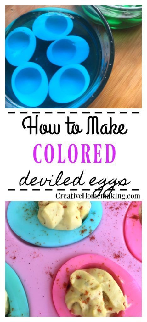 how to make colored deviled eggs for kids