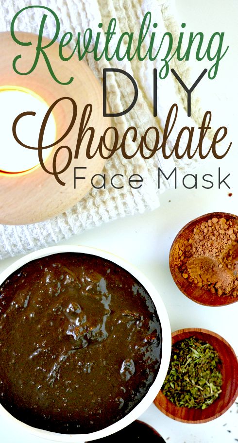 homemade face mask recipe for revitaling diy chocolate with ingredients in small bowls