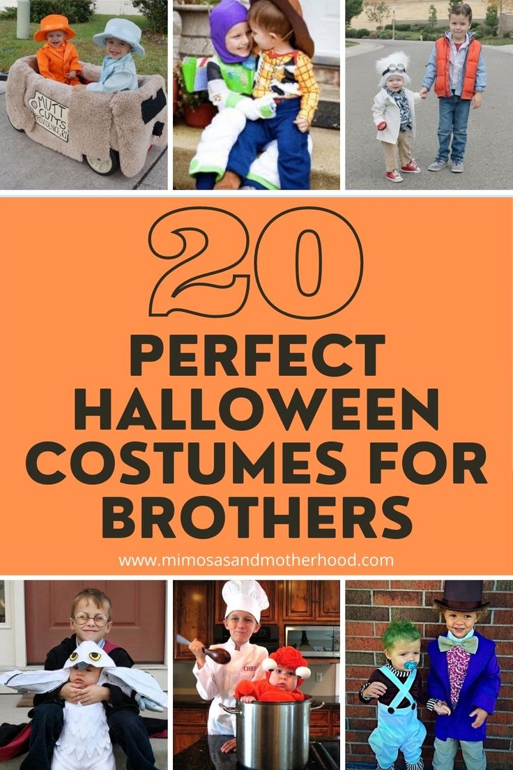 20 perfect halloween costumes for brothers and sisters that are easy to make with the kids