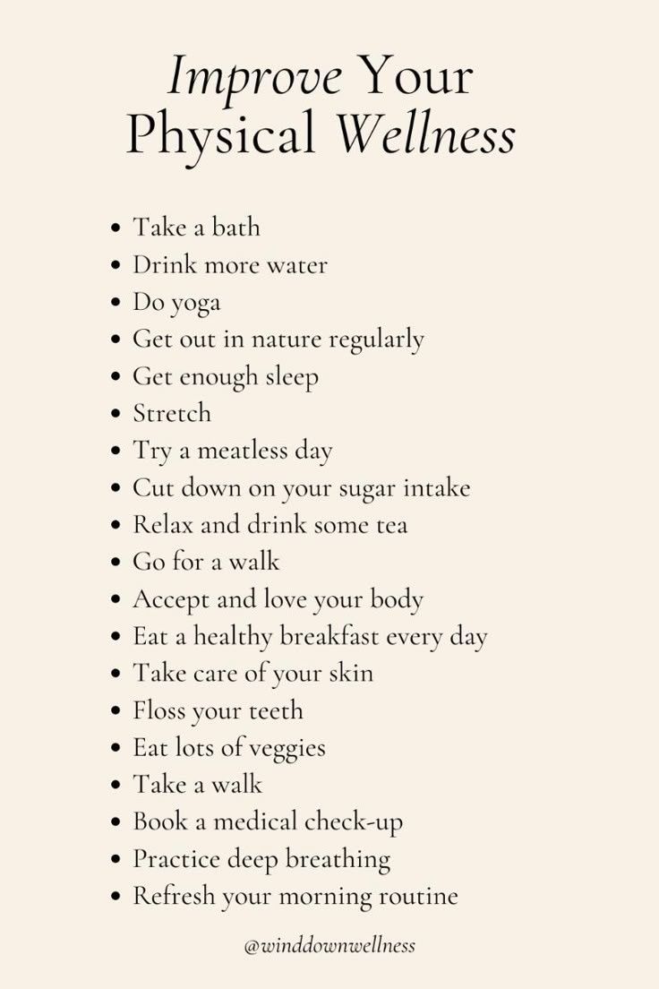 Discover simple yet effective ways to boost your physical wellness. From yoga and nature walks to healthy eating habits and self-care routines, these tips will help you love and take care of your body better. physical wellness, healthy habits, personal development, growth mindset, highest self, success, self-control, self improvement, self love, intellectual wellness, mental wellness, personal growt...#HealthyLifestyle #The #Body #Wellness #Pursuit #Spirit #of #Mind #Nurturing #and #Wellness How To Improve Physical Health, Intellectual Wellness, Healthy Habits For Women, Healthy Habits Motivation, Wellness Ideas, Wellness Habits, Practicing Self Love, Wellness Activities, Wellness Club