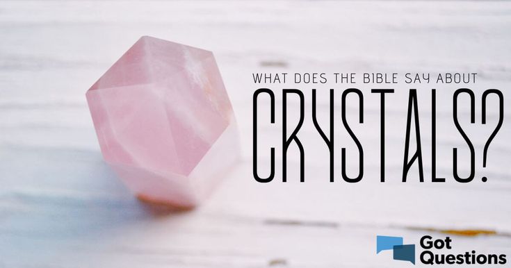 a pink rock with the words what does the bible say about crystals?