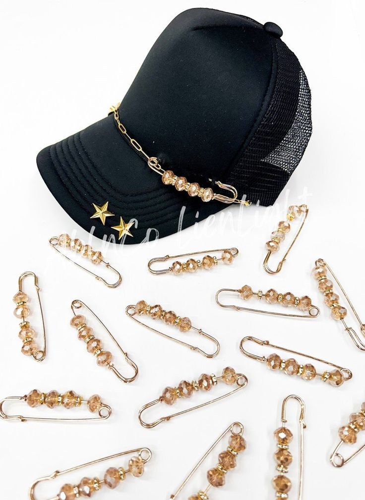 Hat Pins, Trucker Hat Patches, Gemstone Pin, Hat Bling, Hat Accessorie, Trendy Pin, Western Pin, Preppy Pin, Hat Charm, Patches for Hat, Diy - Etsy Hats With Pins On Them, Trucker Hat Charms Diy, Trucker Hat Chains Diy, Trucker Hat Chain, Trucker Hat Chains, Hat Bar Ideas, Hat Business, Hat Chain, Hat Charms