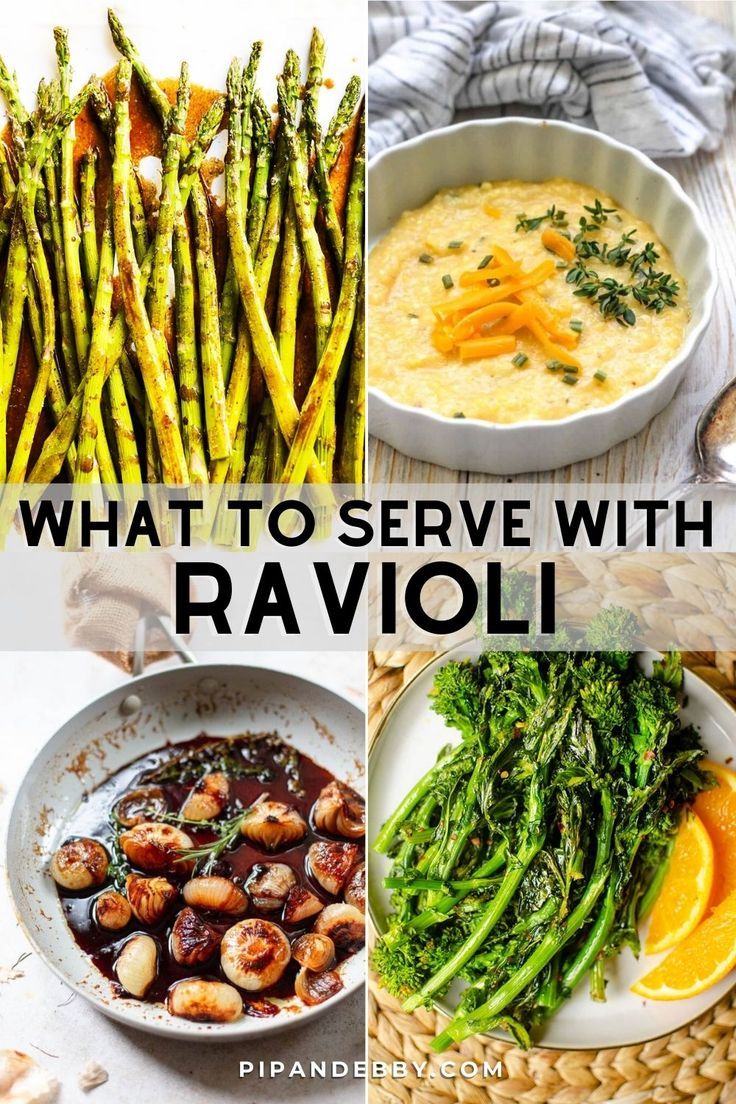 Pinterest food collage of foods to serve on the side with ravioli. Ravioli Dishes Dinners, Ravioli Toppings, Side Dishes For Ravioli Dinners, What To Serve With Ravioli Dinners, Cheese Ravioli Meal Ideas, Ravioli Dinner Ideas Meals, Sides For Ravioli Dinner, Ravioli Dishes Meals, Ravioli Dinner