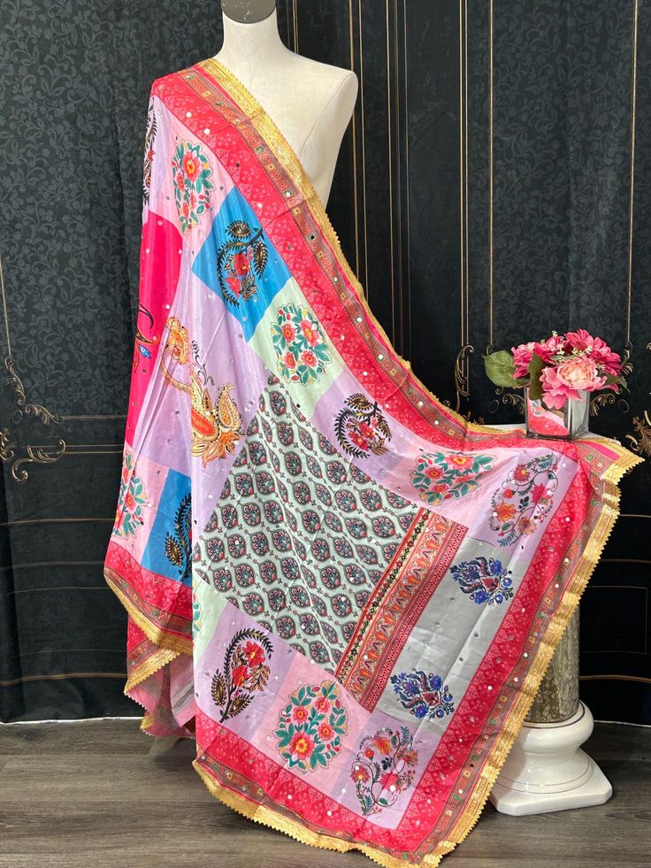 Multicolored Pakistani dupatta indian dupattas handmade item Pakistani Dupatta, Lake Zurich, Embroidery Designs Fashion, Zurich, Scarf Wrap, Scarf Accessory, Embroidery Designs, Bathing Beauties, Handmade Items