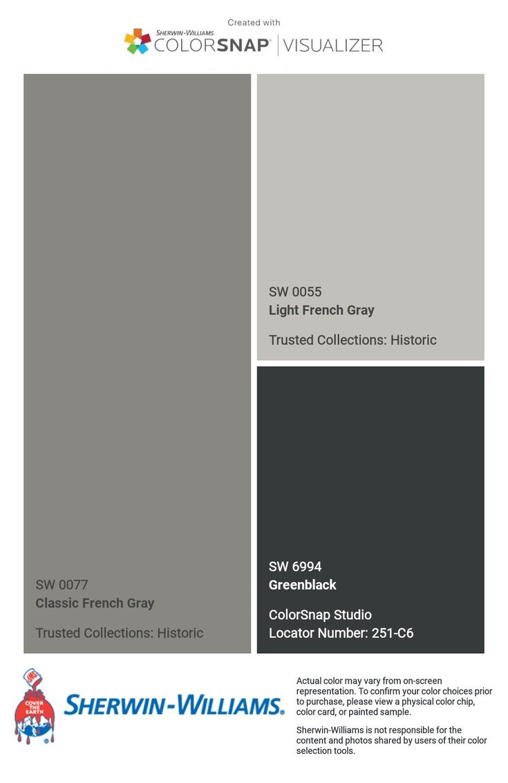 the color scheme for sheryln - williams's gray paint