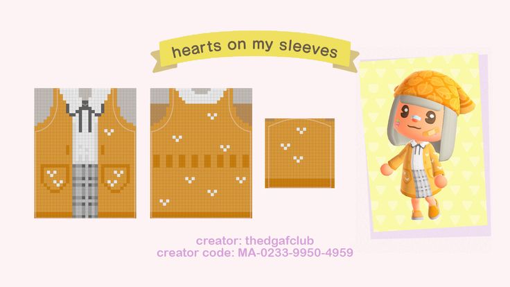 Acnh Outfit Designs Grid, Acnh Design Grid Clothes, Acnh Clothes Pattern Grid Dress, Animal Crossing Clothes Pattern Grid, Acnh Dress Pattern Grid, Acnh Clothes Pattern Grid, Acnh Dress, Acnh Outfits, Heart Cardigan