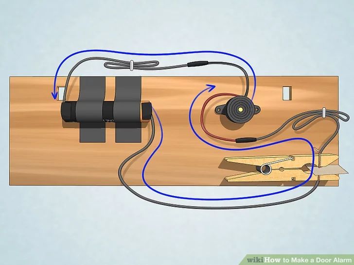 an electrical device connected to a cord on a wooden board with wires and other tools