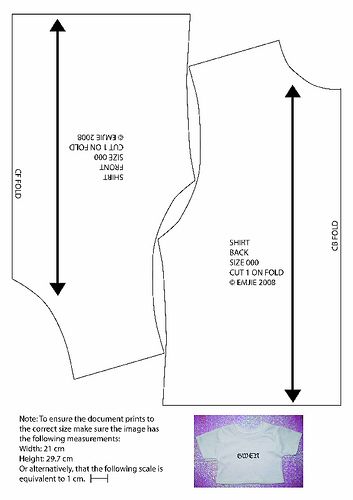 the front and back view of a women's blouse pattern with measurements for it