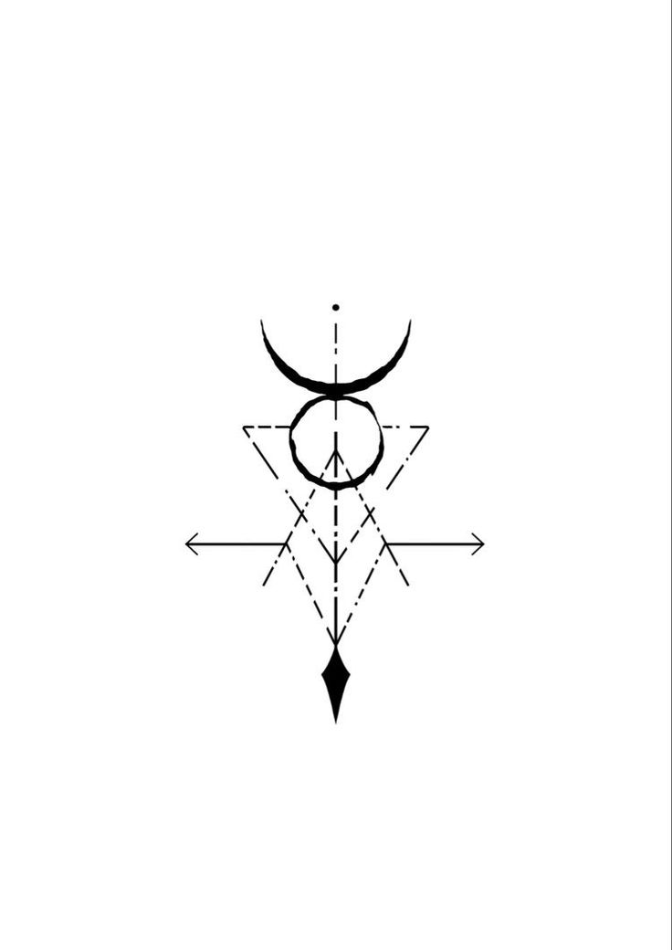 an image of a pentagramil with two arrows in the middle and one arrow at the end