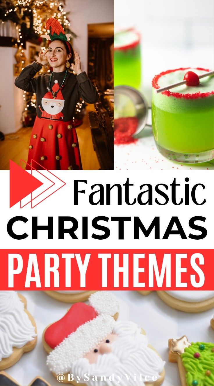 Fantastic Christmas party themes Family Xmas Party Theme, School Staff Holiday Party Ideas, Chili Christmas Party, Christmas Lights Party Theme, Dress As A Holiday Party Theme, Cute Christmas Party Themes, Themed Christmas Party Ideas For Adults, Red And Green Christmas Party Theme, Flannels And Flapjacks Christmas Party