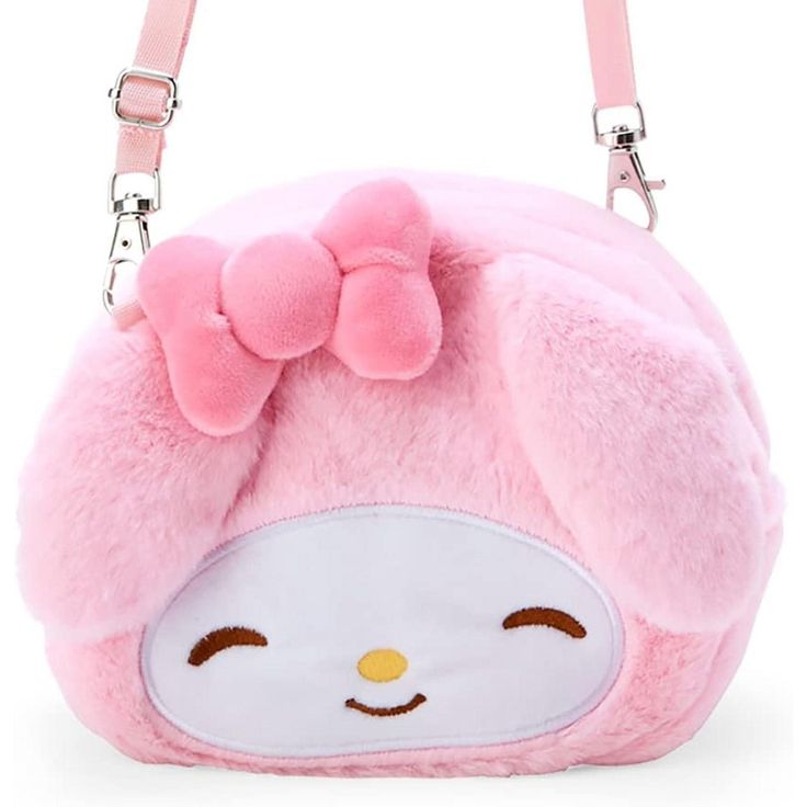 Carry all your favorite Sanrio characters with you wherever you go with this adorable Plush Pouch Shoulder Bag! Featuring the face of an adorable Sanrio character, each approximately Sanrio bag is fun and functional with a main zippered compartment and a detachable shoulder strap. It's cuteness to go! Officially licensed. My Melody Plush, Melody Plush, Sanrio Bag, Sanrio My Melody, Plush Backpack, Jelly Belly, Hello Kitty Items, Sanrio Characters, My Melody