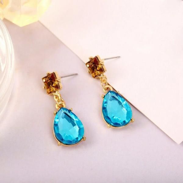 2 Stone Blue Teardrop Champagne Rhinestone EarringsItem: Pierced EarringsBrand: Lucky Overflow Earring Length: 1.69" (Inches) Color: Blue, Champagne, Gold Metal: Alloy, Lead & Nickle Free Material: Glass, Faux Topaz Theme: Evening, Wedding, Bridal, Prom All Measurements Are Approximate. Sold As One Pair Of Earrings Blue Champagne, Topaz Color, Evening Wedding, Champagne Gold, Rhinestone Earrings, Earings Piercings, Wedding Bridal, Gold Metal, Topaz