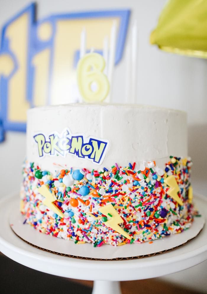 a birthday cake with sprinkles on it