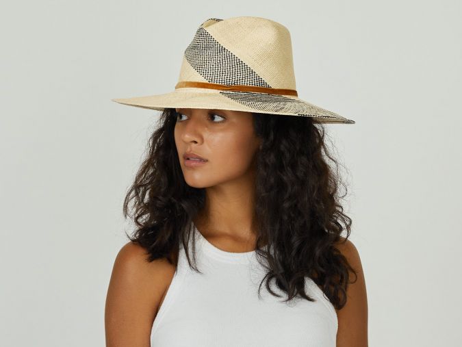 Geranium – Freya Natural Woven Fedora, Artisan Fedora For Beach In Spring, Chic Short Brim Handwoven Hat, Artisan Fedora For Spring Vacation, Chic Handwoven Short Brim Hat, Woven Fedora With Curved Brim, Chic Handwoven Hats With Short Brim, Chic Handwoven Panama Hat With Flat Brim, Artisan Brimmed Fedora For Summer