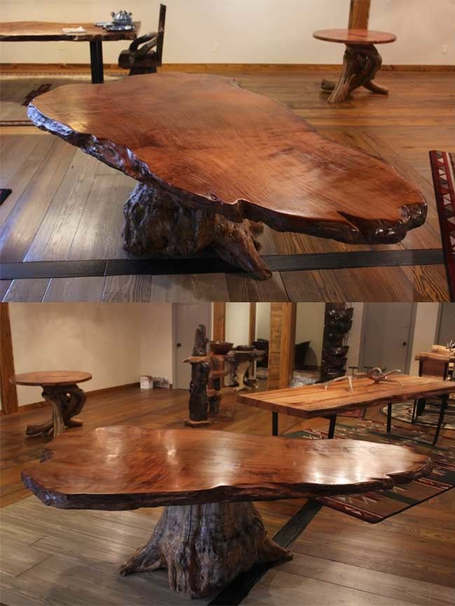 the table is made out of wood and has two different tables on each side, one with