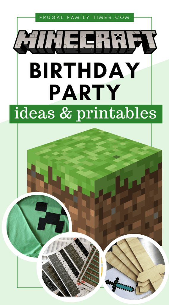 an image of a birthday party with pictures and text on the front, in green