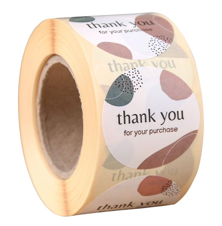 a roll of thank you for your purchase