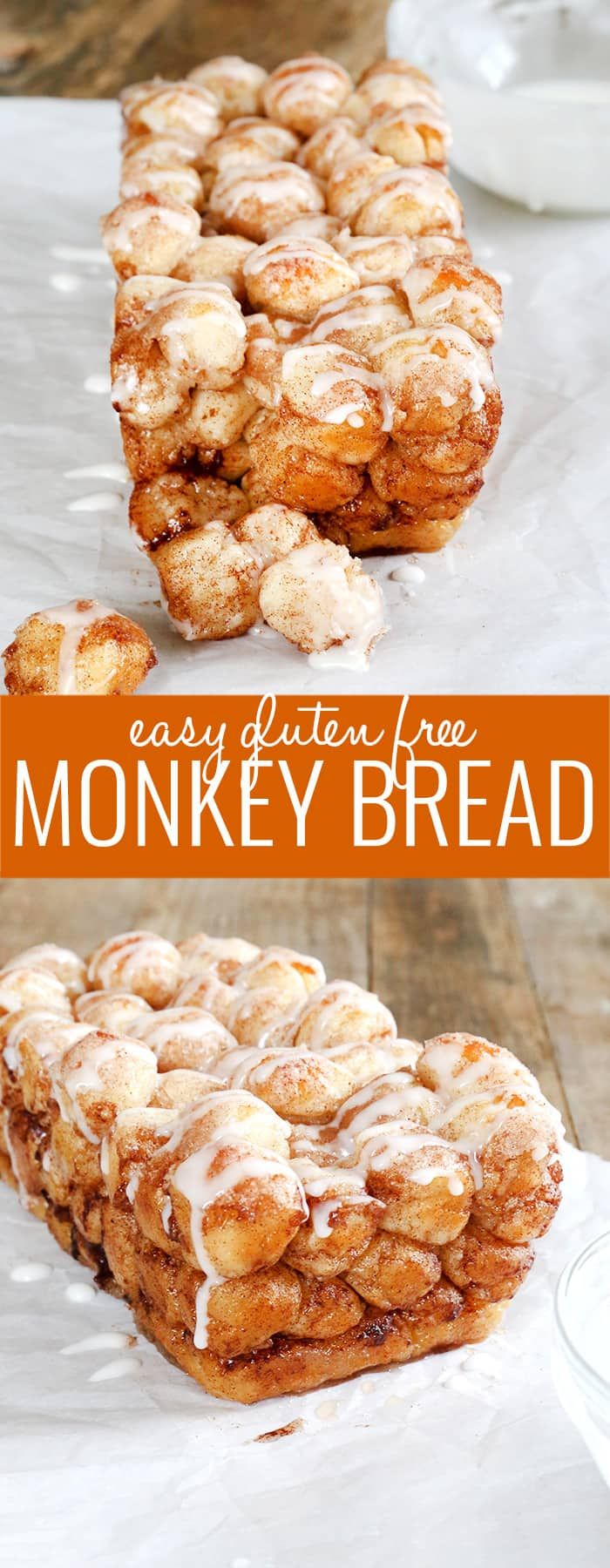 two different types of monkey bread on top of each other with the words easy buttermilk