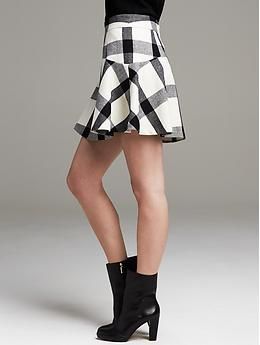 Plaid Fit-and-Flare Skirt | Banana Republic $79.50 Chic A-line Pleated Skirt, Trendy Fitted Flare Skirt, Spring Chic Skirt With Flared Hem, Chic Spring Skirt With Flared Hem, Chic Spring Mini Skirt With Wide Waistband, Chic Flare Skirt For Spring, Chic Stretch A-line Skirt, Chic Spring Skirt With Wide Waistband, Spring Flare Pleated Skirt