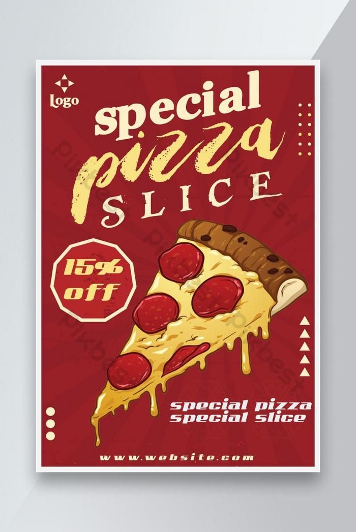 a poster for a pizza slice restaurant