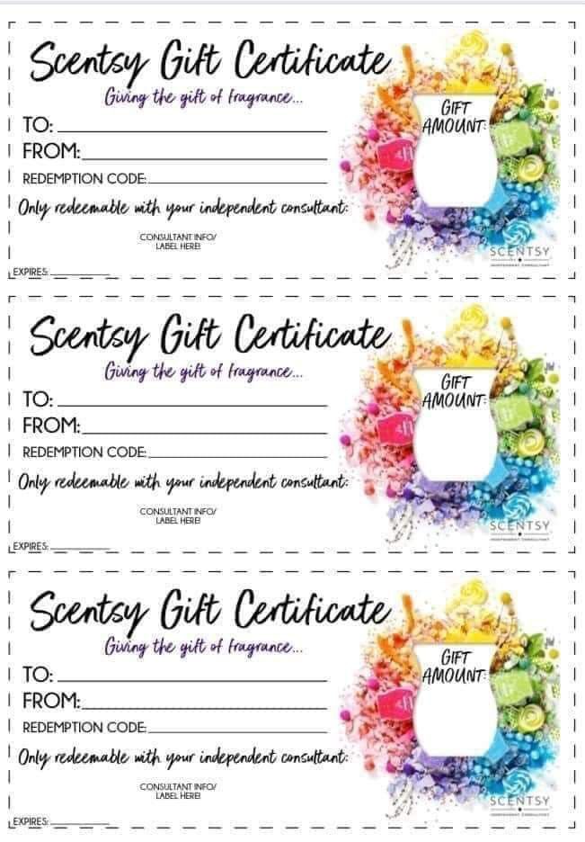 two gift certificates with flowers and ribbons on the front, one is for someone to give