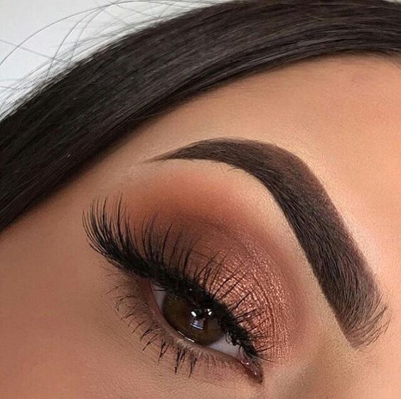 Uploaded by Heaven Becker ♡. Find images and videos about girl, beauty and black on We Heart It - the app to get lost in what you love. Nude Eye Makeup, Bronze Eye Makeup, Cute Eye Makeup, Glitter Eye Makeup, Smink Inspiration, Eye Makeup Designs, Makijaż Smokey Eye, Makeup Eye Looks, Brown Eyeshadow