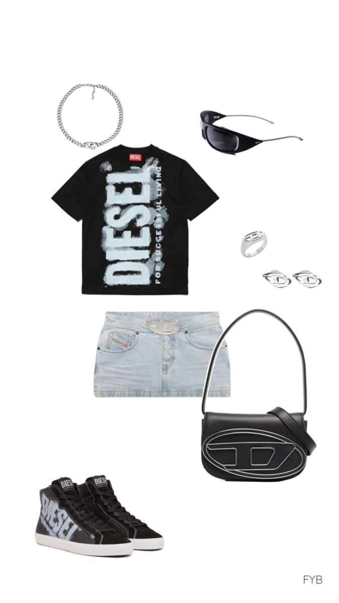 Diesel Outfit, Era Outfits, Diesel Clothing, Y2k Outfits, Cute Simple Outfits, Summer Outfits Women, Style Dress, Simple Outfits, Stylish Outfits