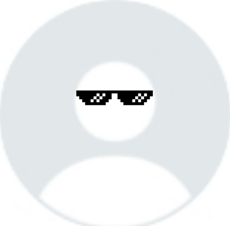 a white circle with black glasses on it