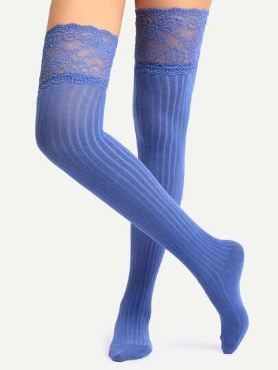 Lacy Socks, Aesthetic Socks, Socks Lace, Seamless Socks, Blue Stockings, Knee High Stockings, Over Knee Socks, Lacy Lingerie, Blue Lingerie