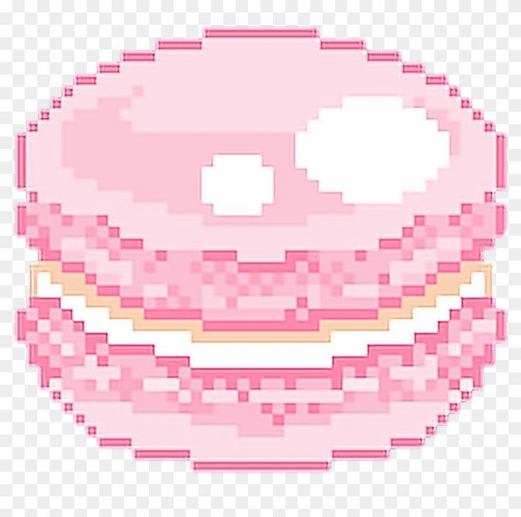 a pink donut with white frosting and sprinkles on the top