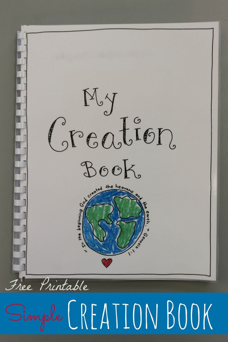 a book with the words my creation book written on it