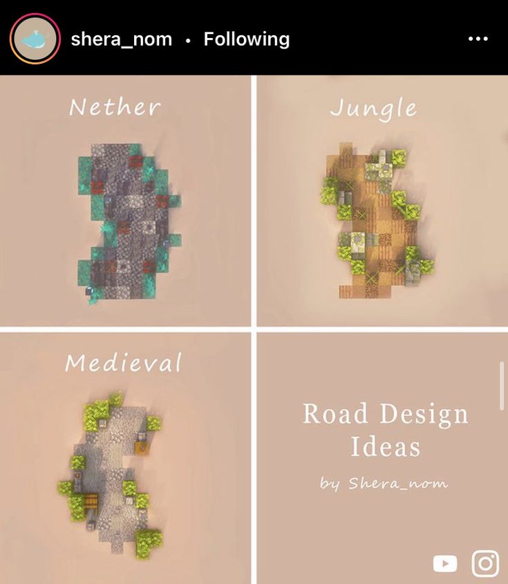 four different images with the words road design ideas written on them, including one for each individual