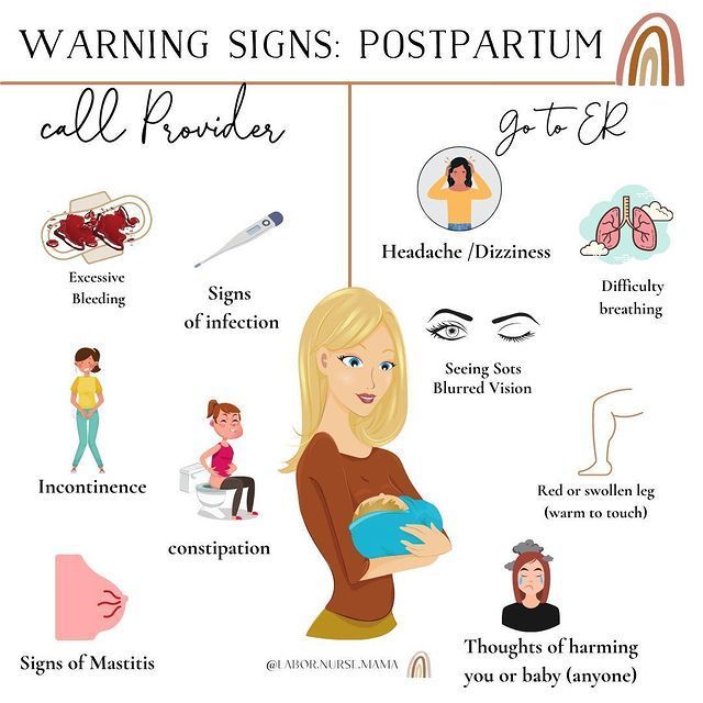 a woman holding a baby in her arms with the words warning signs postparum