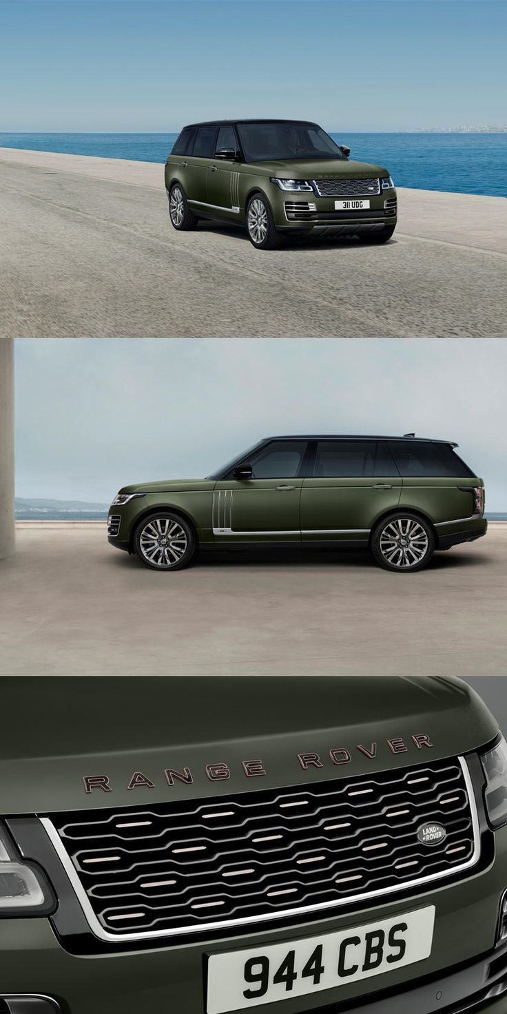 an suv parked on the beach next to another car in front of water and sand