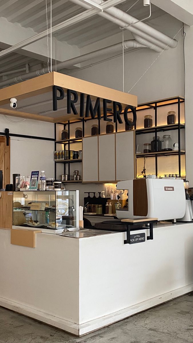 coffee aesthetics | primero ph Coffee Shop Ideas Design, Coffee Shop Bar Design, Cute Cafe Interior, Cafeterias Aesthetic, Coffee Shop Counter Design, Small Coffee Shop Ideas, Coffee Shop Design Interior, Cafe Counter Design, Small Coffee Shop Design