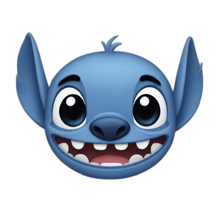 the stitchy avatar is smiling and has big eyes